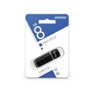 Флешка USB 8Gb SmartBuy Quartz series, USB 2.0, черный
