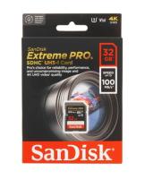 Карта памяти SDHC 32 Гб SanDisk, Extreme Pro, Class10, UHS-I (U3) V30 R/W 100/90MB/s